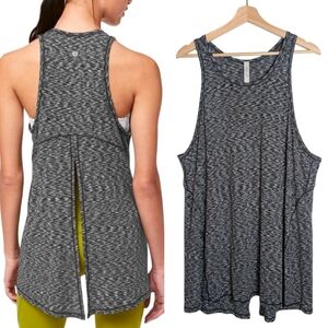 Lululemon Goal Up Tank Spaced Out Space Dye Black White Long size 12